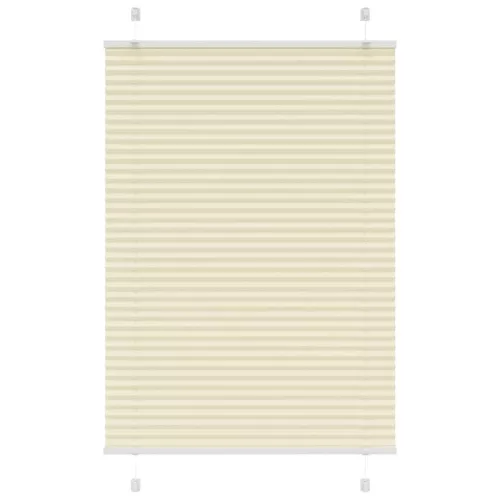 vidaXL pliszírozott redőny krém 100x100 cm szövetszélesség 99,4 cm