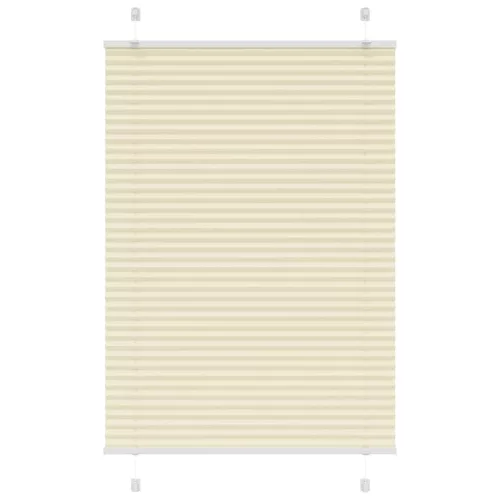 vidaXL pliszírozott redőny krém 100x150 cm szövetszélesség 99,4 cm