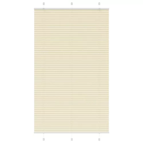 vidaXL pliszírozott redőny krém 115x200 cm szövetszélesség 114,4 cm