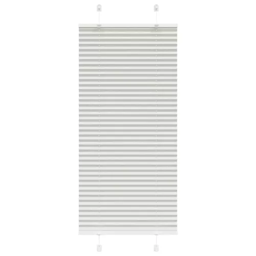 vidaXL pliszírozott redőny világosszürke 65x150 cm szövetszélesség