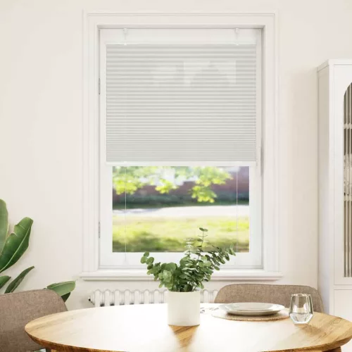 vidaXL pliszírozott redőny világosszürke 75x150 cm szövetszélesség