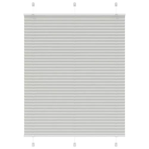 vidaXL pliszírozott redőny világosszürke 110x150 cm szövetszélesség