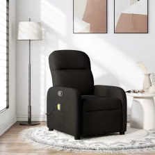 vidaXL fekete szövet dönthető masszázsfotel