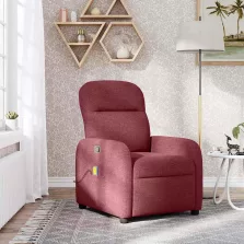 vidaXL bordó dönthető szövet masszázsfotel