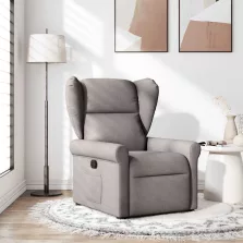vidaXL tópszínű szövet dönthető fotel