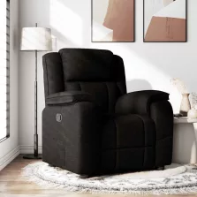 vidaXL fekete szövet dönthető fotel