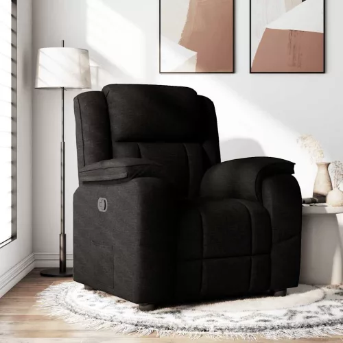 vidaXL fekete szövet dönthető fotel