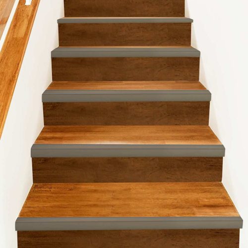 vidaXL Lépcsőélvédők 10 pcs pezsgőszín 67 x 3 x 2 cm Alumínium