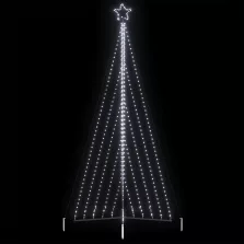   vidaXL hideg fehér karácsonyfa fénykúp 570 LED-del 400 cm