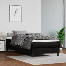   vidaXL fekete műbőr zsebrugós matrac gyerekeknek 80 x 160 cm