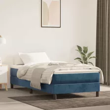   vidaXL sötétkék bársony zsebrugós gyerekmatrac 80 x 160 cm