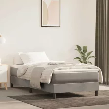   vidaXL világosszürke bársony zsebrugós ágymatrac 80x210x20 cm