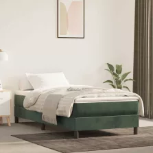   vidaXL sötétzöld bársony zsebrugós ágymatrac 80x210x20 cm