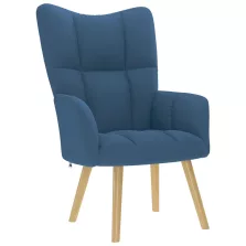 vidaXL kék szövet pihenőfotel