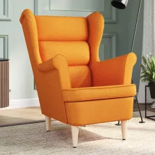 vidaXL sötétsárga szövetfotel 74 x 84 x 100 cm