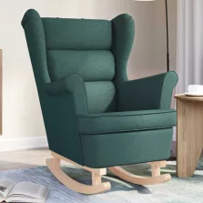 vidaXL sötétzöld szövet hintaszék 74 x 90 x 102 cm
