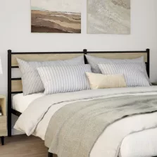  vidaXL sonoma tölgy színű szerelt fa és vas fejtámla 193 cm