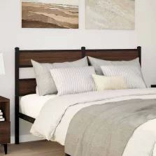   vidaXL barna tölgy színű acél és szerelt fa csere fejtámla 135 cm