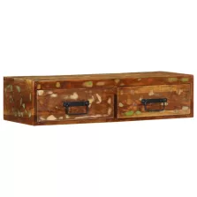   vidaXL tömör újrahasznosított falra szerelhető TV-szekrény 80x30x19 cm