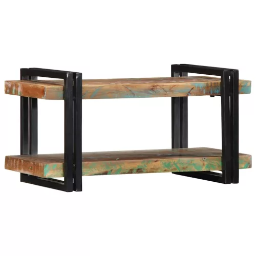 vidaXL fali polc többszínű tömörfa, újrahasznosított fa