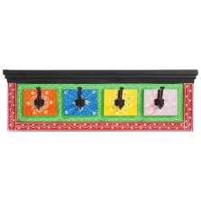 vidaXL Kabáthorog Fekete 80 x 25 x 2 cm Faanyag