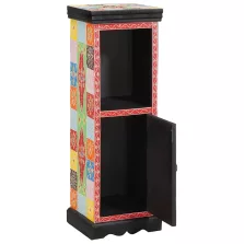   vidaXL Fiókos szekrény ajtóval Sokszínű 30 x 30 x 90 cm Tömör mangófa