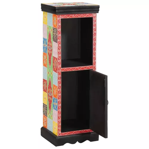 vidaXL Fiókos szekrény ajtóval Sokszínű 30 x 30 x 90 cm Tömör mangófa