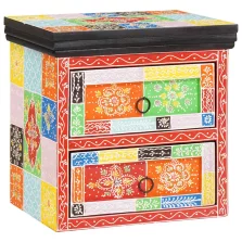   vidaXL Éjjeliszekrény 2 pcs Sokszínű 40 x 30 x 40 cm Tömör mangófa