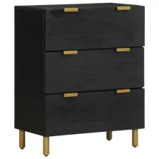 vidaXL fekete szerelt fa komód 60 x 33 x 75 cm