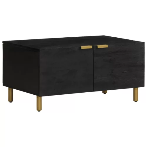 vidaXL fekete szerelt fa dohányzóasztal 80 x 50 x 40 cm
