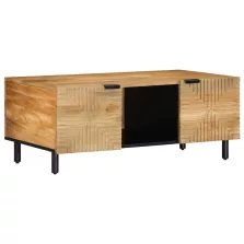   vidaXL barna tömör mangófa dohányzóasztal 100 x 54 x 40 cm