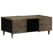   vidaXL világosszürke tömör mangófa dohányzóasztal 100x54x40 cm