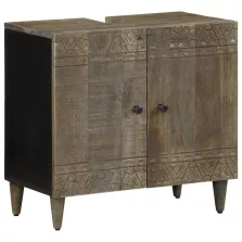   vidaXL tömör mangófa fürdőszobai mosdószekrény 62 x 33 x 58 cm