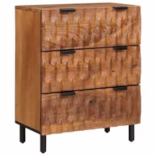   vidaXL Széf Akácbarna felület 60 x 33,5 x 75 cm Tömör Mangófát
