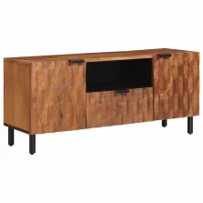   vidaXL TV szekrény Akácbarna felület 105 x 33,5 x 46 cm Tömör Mangófát