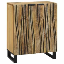 vidaXL Széf Barna 60 x 33.5 x 75 cm Tömör mangófa