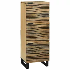vidaXL Highboard Barna 40 x 33 x 110 cm tömör mangófa