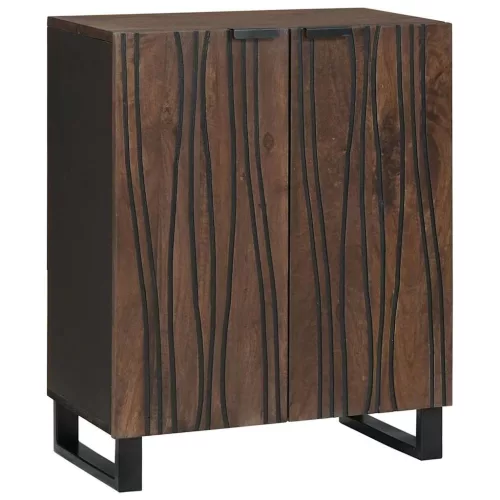vidaXL Széf Barna 60 x 33.5 x 75 cm Tömör mangófa
