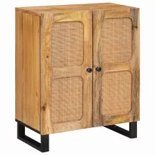 vidaXL Széf Barna 60 x 33 x 75 cm Tömör Mangófát