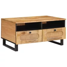   vidaXL Dohányzóasztal Artisan tölgy 80 x 54 x 40 cm Tömör Mangófát