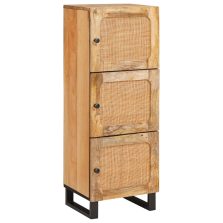   vidaXL Magasfiú tárolóval ajtóval Barna 90 x 33 x 75 cm Tömör Mangófát