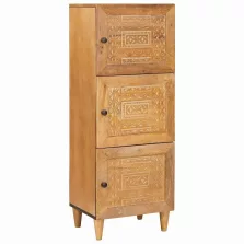   vidaXL Magasfiú polcokkal Világosbarna 40 x 33 x 110 cm tömör mangófa