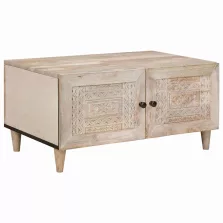 vidaXL Dohányzóasztal Fehér 80 x 54 x 40 cm Szerelt Fa