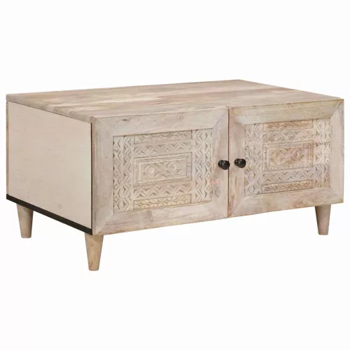 vidaXL Dohányzóasztal Fehér 80 x 54 x 40 cm Szerelt Fa