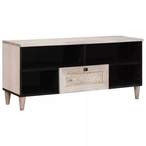 vidaXL TV egységek fiókkal polcokkal Fehér 105 x 33 x 46 cm Faanyag