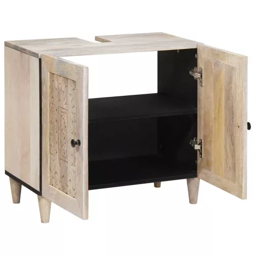 vidaXL Fürdőszoba Székény Falra szerelhető Fehér 62 x 33 x 58 cm