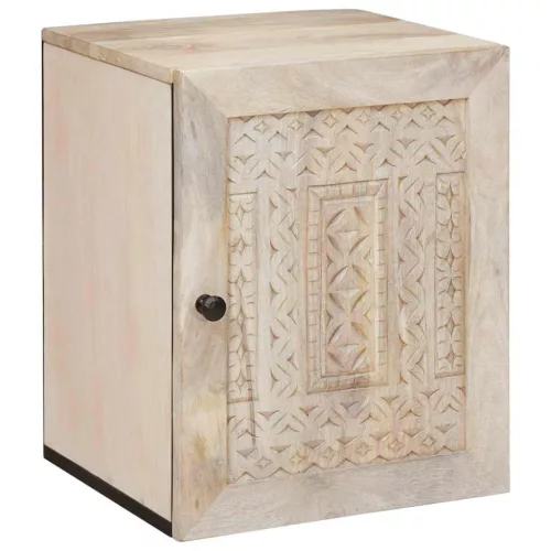 vidaXL Fürdőszoba Székény tárolóval Fehér 38 x 33 x 48 cm Faanyag