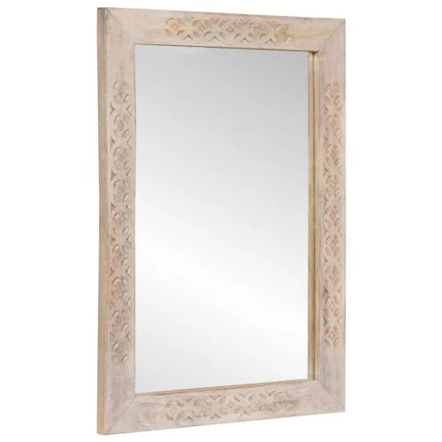vidaXL Fürdőszobai tükör tükörrel Fehér 70 x 50 x 2,5 cm