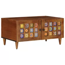   vidaXL Dohányzóasztal Barna 80 x 50 x 40 cm Tömör Mangófát