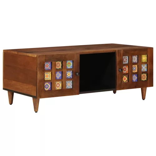 vidaXL Dohányzóasztal Barna 100 x 54 x 40 cm Tömör Mangófát